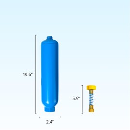 Nispira 40043 Inline Water Cartridge Compatible with RV/Marine Water Filter | Flexible Hose Protector Included | 3 Pack