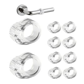 Set of 10 Highly Flexible Door Stops for Door Handle, Door Handle Protection and Door Stopper Latch, Transparent Door Handle Buffer for Protection of Walls, Furniture and Doors, Ideal for Home and