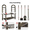 Amagabeli Fireplace Log Rack with 4 Tools 74 x 40