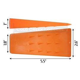 Cold Creek Loggers - Made in The USA! - 5.5" Orange Spiked Tree Wedges for Tree Cutting Falling, Bucking, Felling Wedges Chainsaw Loggers Supplies- Set of 15