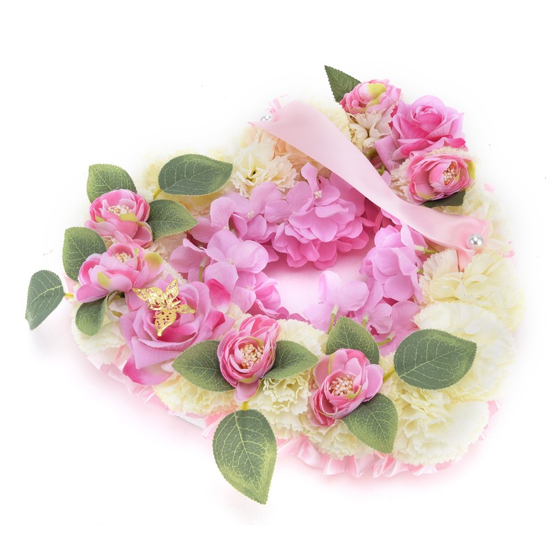 Artificial Heart Shaped Wreaths Wedding Wreaths Fake Flowers Decoration for