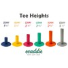 ECADDIE Rubber Driving Range Golf Tees - Mixed Colours &