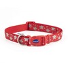 Nylon Adjustable Reflective Collar Paw N Bone Red 45 -