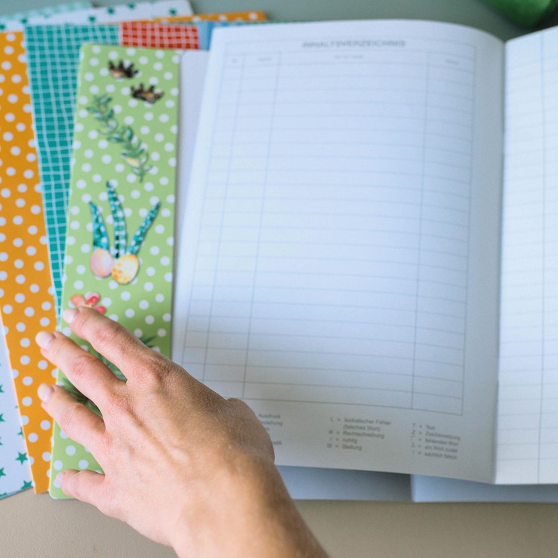 Papierdrachen 8 High-Quality Paper Notebook Covers for Children, DIN A4,