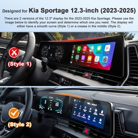 BSTW for 2025 Kia Sportage Screen Protector for 2023-2025 Sportage EX/X-Line/Hybrid EX/PHEV X-Line 12.3-in for Kia Sportage Accessories Anti-Scratch Nano Protective Film 2PCS