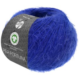 LANA GROSSA Per Fortuna GOTS Lightweight Summer Fluffy Yarn with Cotton, Hand Knitting Yarn Made of 74% Cotton (Organic) and 26% Polyamide, 50 g Wool for Knitting and Crocheting, 190 m Yarn