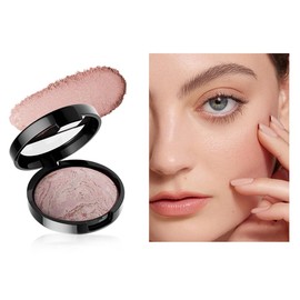 Polvo Compacto Mate de Larga Duració, Polvo Compacto con Fórmula Ligera – Efecto Natural, Control de Grasa y Textura Ultrafina para un Maquillaje Perfecto (Levadura en polvo, 02#)