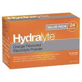 Hydralyte Electrolyte Powder Orange Flavoured 24 Packs