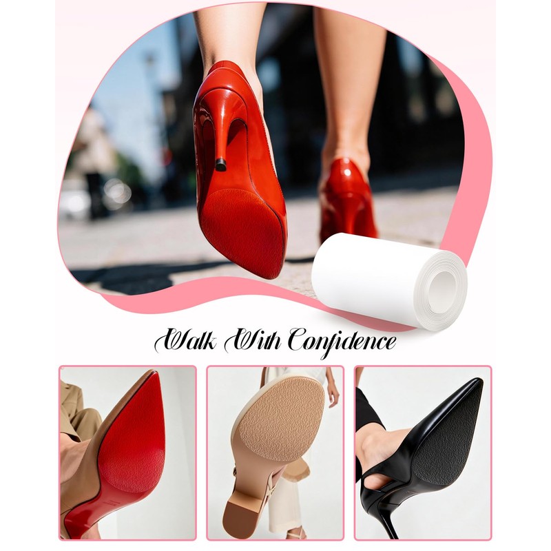 1 Roll Non-Slip Clear Shoe Sole Protector for High Heels,