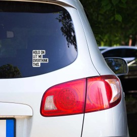 Tampa Printing 5 PACK 4"x2.75" HOLD ON LET ME OVERTHINK THIS Sticker Decal HUMOR FUNNY VG0206