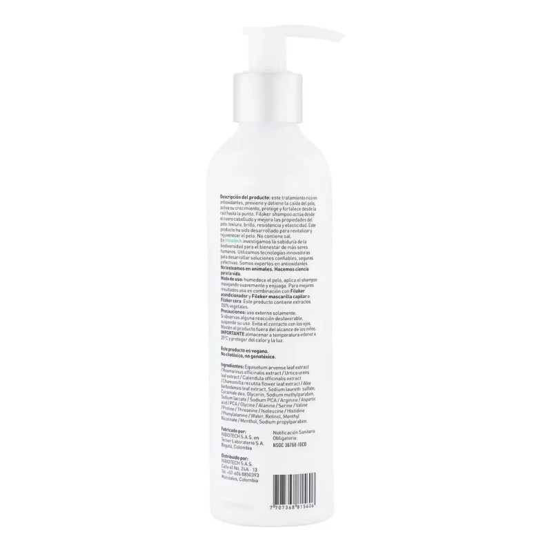 Filoker Shampoo Anticaída - Nueva Presentación Inbiotech
