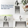 MENSARJOR Undermount Kitchen Sink, Premium 304 Stainless Steel Bar Sink,Single