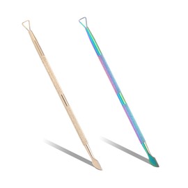 2PCS Lottery Ticket Scratcher Tool, Metal Lottery Scratcher, Scratch Off Tool, Lotto Scratcher Label Scraper for Lottery Ticket, Multi-Use Scraping Tool for Tickets Stickers Labels Films(Rainbow,Gold)