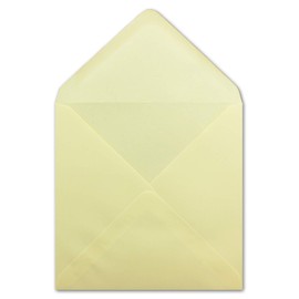 Glüxx Agent 25 square envelopes light yellow - 15.5 x 15.5 cm - 100 g/m² wet glue pointed flap - from The Colours-4-you series - Glüxx-Agent