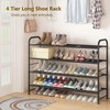 LINZINAR Shoe Rack Long 4 Tier Shoe Storage Organizer Metal