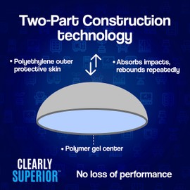 Clearly Superior - Parachoques, topes de puerta y protectores de pared - Paquete variado redondo de 22 unidades, pequeño, mediano y grande, protege paredes, muebles, electrodomésticos, silencia el contacto y evita daños