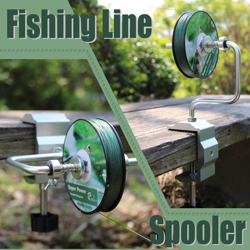 Croch Fishing Line Spooler System Adjustable Protable Fishing Line Winder