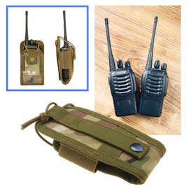 SG Store Walkie Talkie Holder Polyester Two Way Radio Pouch Adjustable Carrying Case for Camping Hiking Climbing Running Fitness Exercise 15x6x3.5cm