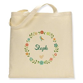 Make it Love it Sell It - Floral Steph - Canvas Tote Bag, Single Sided