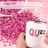 5000PCS 3mm Resin Rhinestones in Bulk (Hot Pink), Bedazzling Flatback