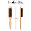 Boar Bristle Slick Back Hair Brush for Sleek Ponytail Bun