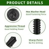 Mellewell #12 x 3/4" Hex Washer Head Self Drilling Screws,