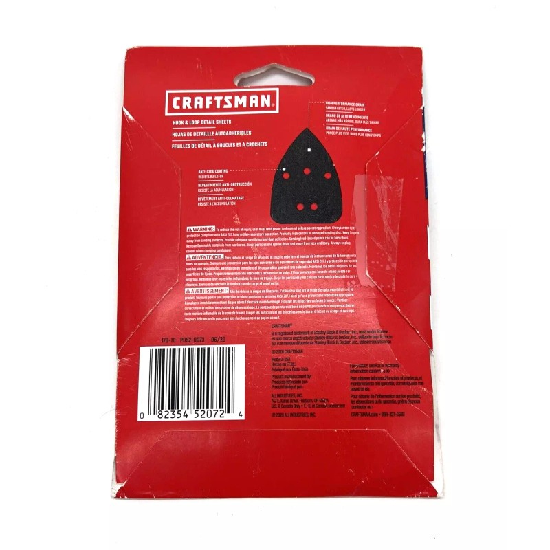 Craftsman *10PCS* Craftsman Hook & Loop Detail Mouse Sanding Sheets