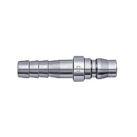 日東工器 低圧用ハイカプラ プラグ(ホース取付用) 1/4 鋼鉄(クロムめっき) 1個入 17PH