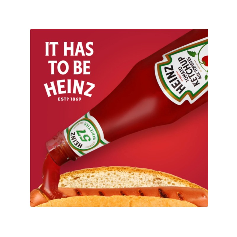 Heinz Tomato Ketchup Glass Bottle 375ml (2 Pack)