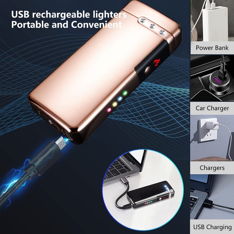 Electric Plasma Lighter RSBYE USB Rechargeable Lighter with LED Battery