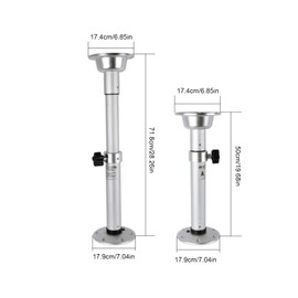 BIXIBIN Pedestal Table Base, Adjustable Table Legs 19.68-28.26 inch, Table Pedestal Standfor Caravan, Motorhome, Marine Boat, Yacht(Silver)