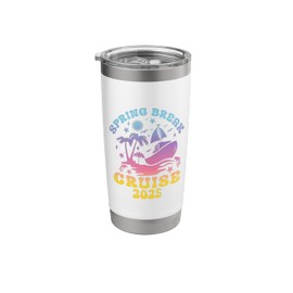 Spring Break Cruise 2025 Family Trip Vacation Matching Retro Stainless Steel Insulated Tumbler