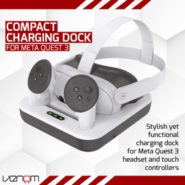 Venom Ladestation und wiederaufladbare Akkus für Meta Quest 3