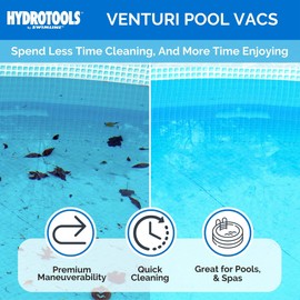 SWIMLINE HYDROTOOLS Venturi Pool Jet Vacuum – Compact Cleaner for Inflatable & Above Ground Units, Hot Tubs & Spas, Hose-Connected, Dark Blue, Small