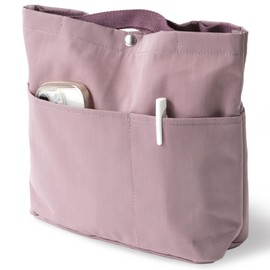 atRise Bag-In Bag, For Tote Bags, Vertical, A4, Freestanding, Storage Pouch, Small Items, Backpack, Inner Bag, Mini Bag, Lightweight, Cute (Lavender)