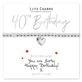 Life Charms Happy 40th Birthday Bracelet