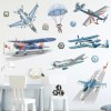 DaraBaby Vinil Decorativo Infantil Aviones Piloto Cuarto Niños Bebé