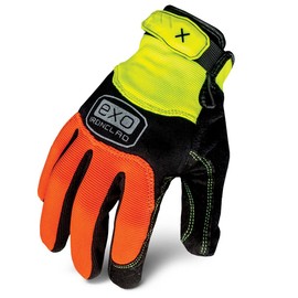 Ironclad EXO High-Visibility Abrasion Gloves, Small, Orange/Yellow
