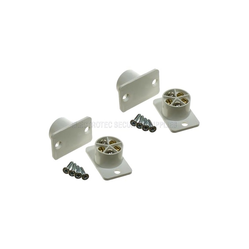 2 x Burglar Alarm White Quick Fit Door Contacts -