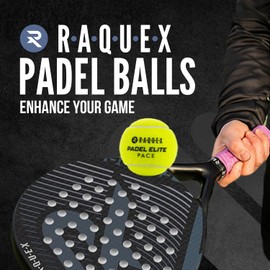 Raquex Elite Padel Balls – 3, 6 or 9 Balls. Two Speed Options - Elite Padel Balls, Standard Speed. Elite: Pace Padel Pro Balls for Faster Gameplay (Elite Pace)