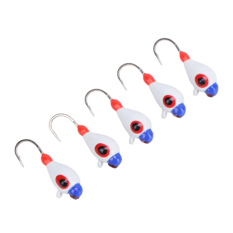 5 Pcs Winter Ice Fishing Jigs Kit Hooks Lures for
