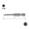 VESSEL Neck Torsion Power Bits T15X50 2PC (Carded)