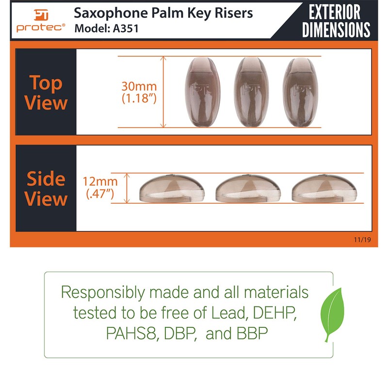 Pro Tec Protec Saxophone Palm Key Risers (A351)