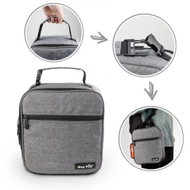 Hap Tim Lunch Bag for Men, Insulated Lunch Box for Men & Women,Boite a Lunch Homme, Suitable ​for Work, Grey(CA18654-G)