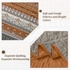 WONGS BEDDING Boho Queen Quilt Set, Brown and Grey Bohemian