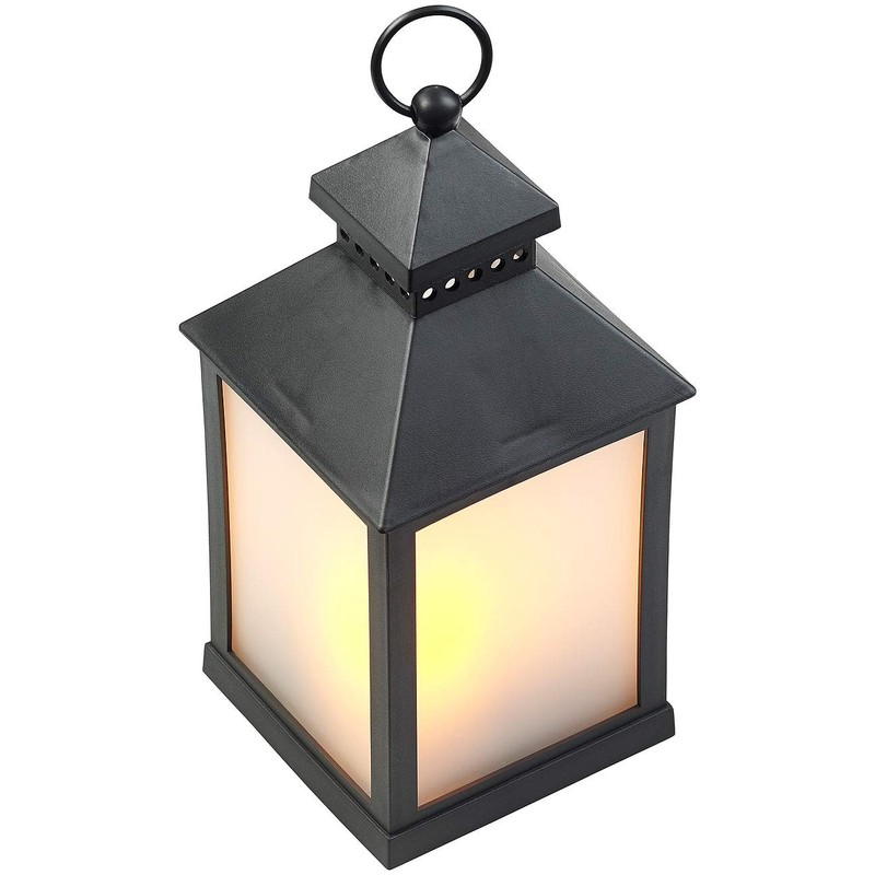 Lunartec Garden Lantern: LED Lantern with Realistic Flame Play and
