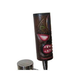 Hand Carved Wooden Tiki Beer Tap Handle Sports Bar Kegerator Breweriana Totem
