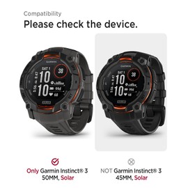 Miimall Case Compatible for Garmin Instinct 3 Solar 50mm Cover, Anti-Bump, Shockproof, Women Men Protective Shell Frame Soft TPU Replacement Bumper for Instinct 3 Solar, Green