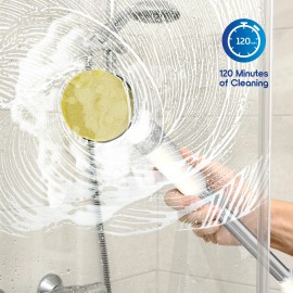 EU USA STOCK No Tariffs Electric Spin Scrubber Multi-surface Rechargeable Cordless Scrub Brush with 9 Cleaning Brush Headscolor: White, plug type: US, voltage (v): 220-240V