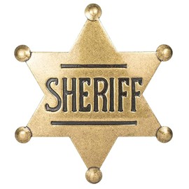 Finduat Metal Western Sheriff Badge for Party Favors Supplies, School Carnival Prizes, Party Bag Gift Fillers